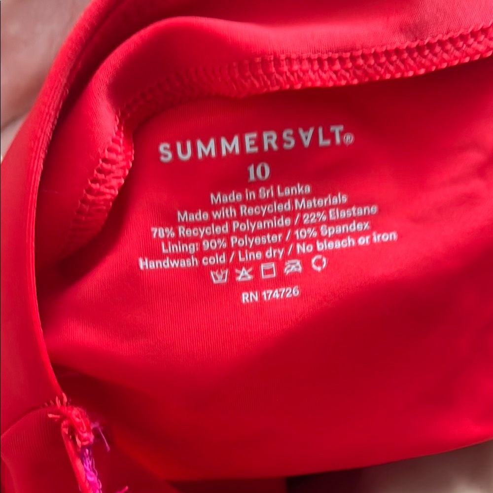 Summersalt Pink and Red Colorblock One-Piece Swimsuit, NWT - Picture 5 of 5